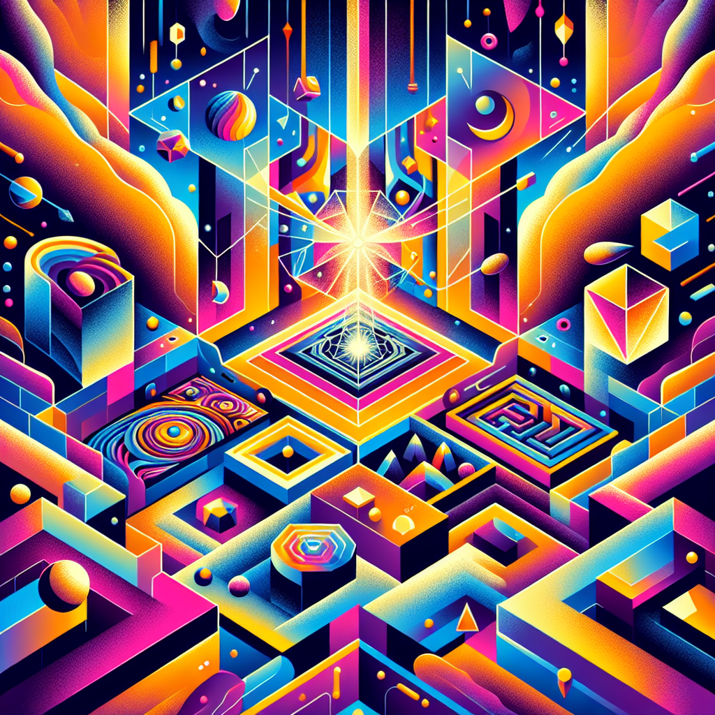 Vibrant Geometric Psychoanalytic Dreamscape Flat 1770986848